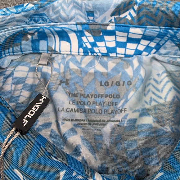 Under Armour The Playoff Polo Shirt Men's Large Hot Air Balloon Print UPF 30‎ - Picture 2 of 6